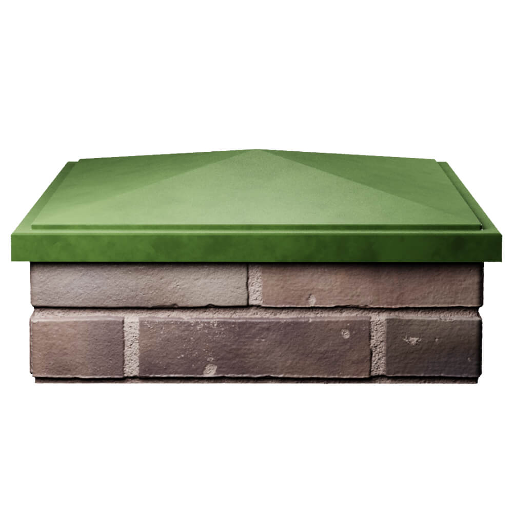 Колпак Zking БонаМоно Зеленый на столб 2х2 кирпича (515х515, 530х530мм) Соликамск фото