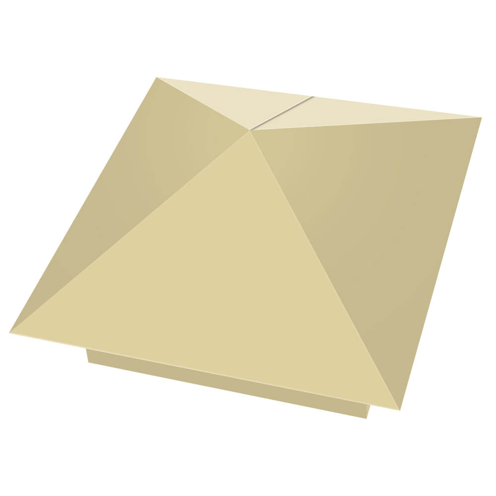 Колпак металлический 400х400мм RAL1014 Бежевый заборный Соликамск фото