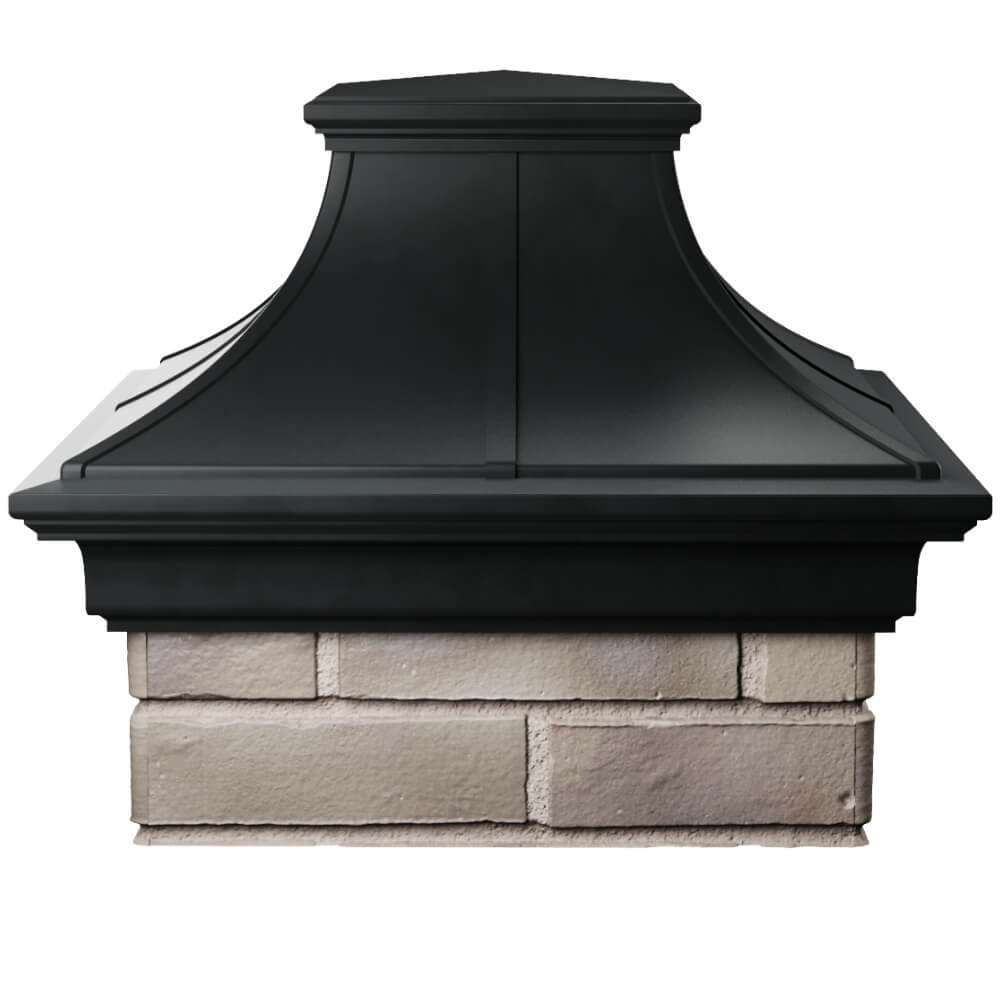 Колпак Zking Монблан Премиум Черный на столб 1.5х1.5 кирпича (385х385мм) Соликамск фото