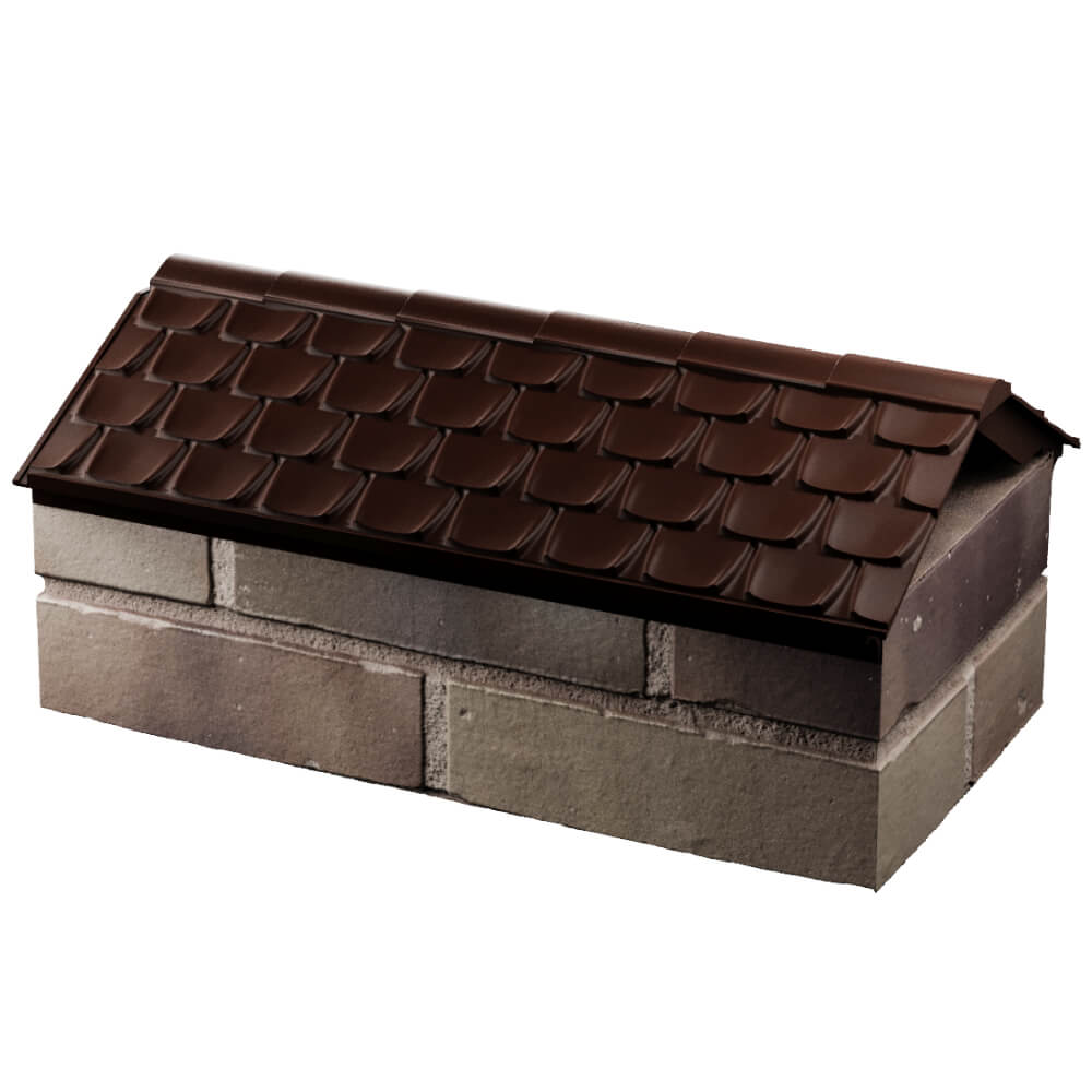 Парапет Zking Эльбрус Коричневый с посадкой на 1 кирпич (255мм) в Соликамске фото