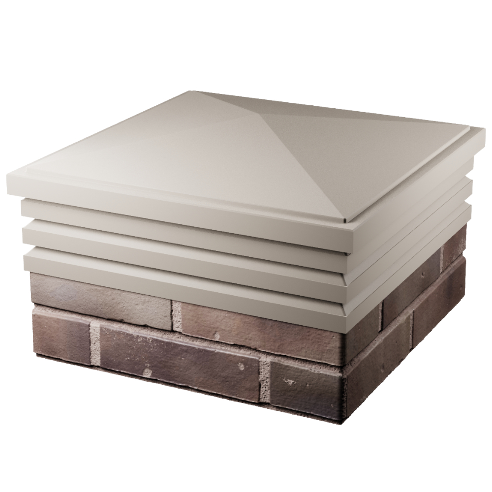 Колпак Zking Бона ХайТек Бежевый на столб 2х2 кирпича (513х513мм) в Соликамске фото