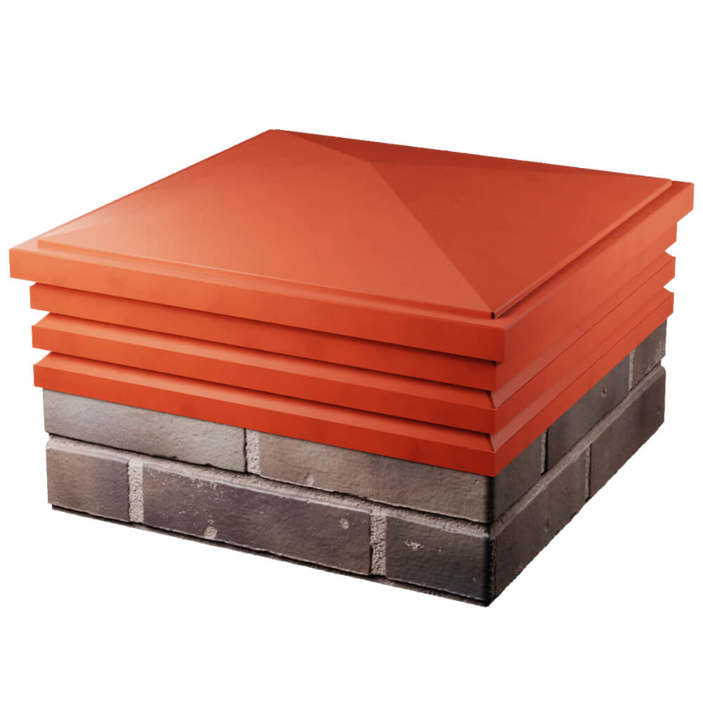 Колпак Zking Бона ХайТек Красный на столб 2х2 кирпича (513х513мм) в Соликамске фото