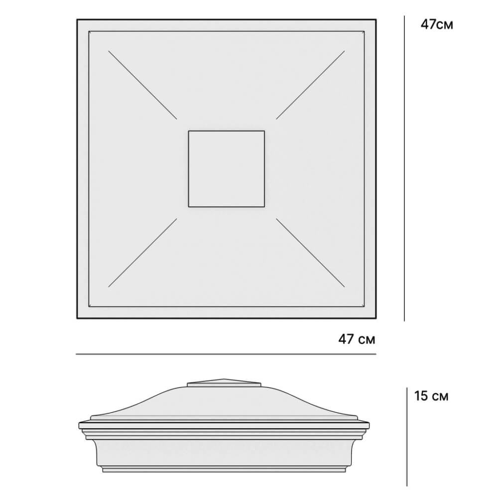 Колпак Zking Монблан Коричневый на столб 1.5х1.5 кирпича (385х385мм) в Соликамске фото