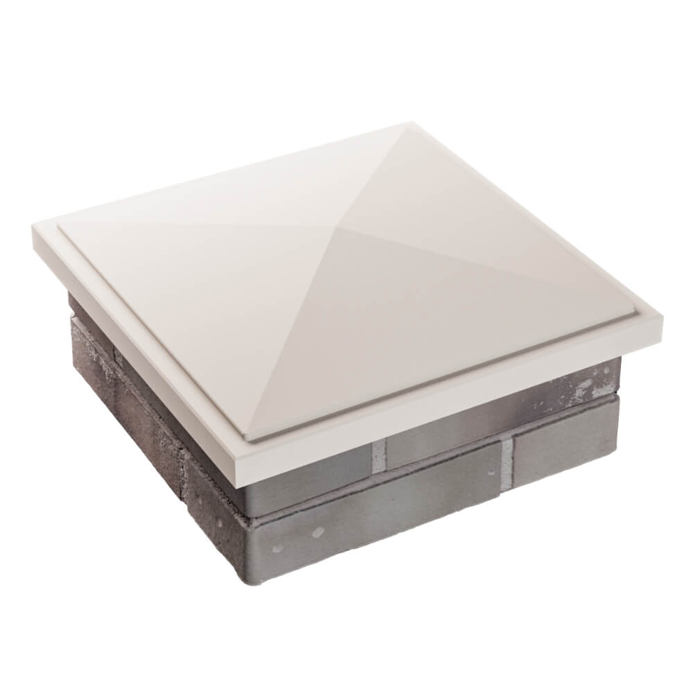 Колпак Zking БонаМоно Бежевый на столб 1.5х1.5 кирпича (385х385, 400х400мм) в Соликамске фото