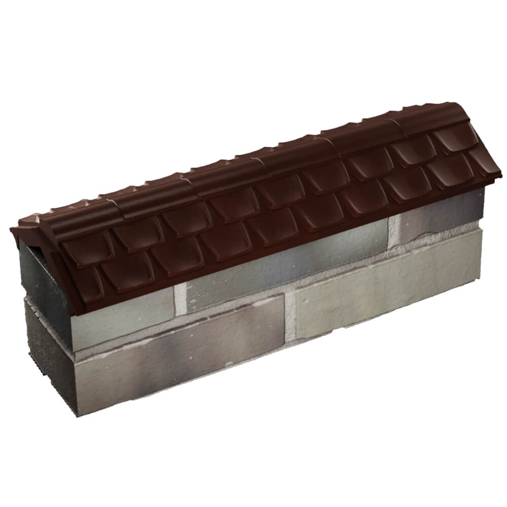 Парапет Zking Эльбрус Коричневый с посадкой на 0.5 кирпича (130мм) в Соликамске фото