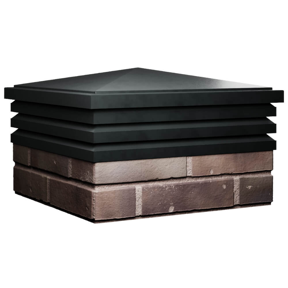 Колпак Zking Бона ХайТек Черный на столб 2х2 кирпича (513х513мм) в Соликамске фото