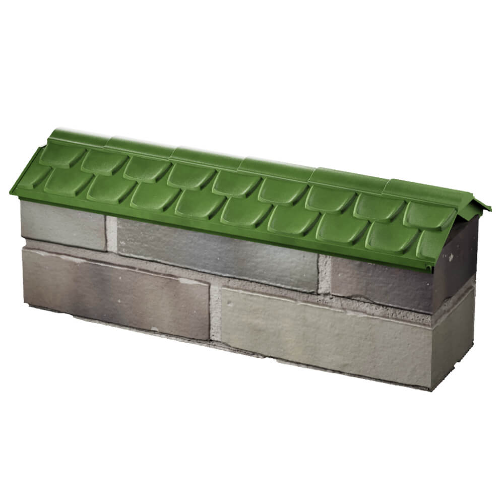 Парапет Zking Эльбрус Зеленый с посадкой на 0.5 кирпича (130мм) в Соликамске фото