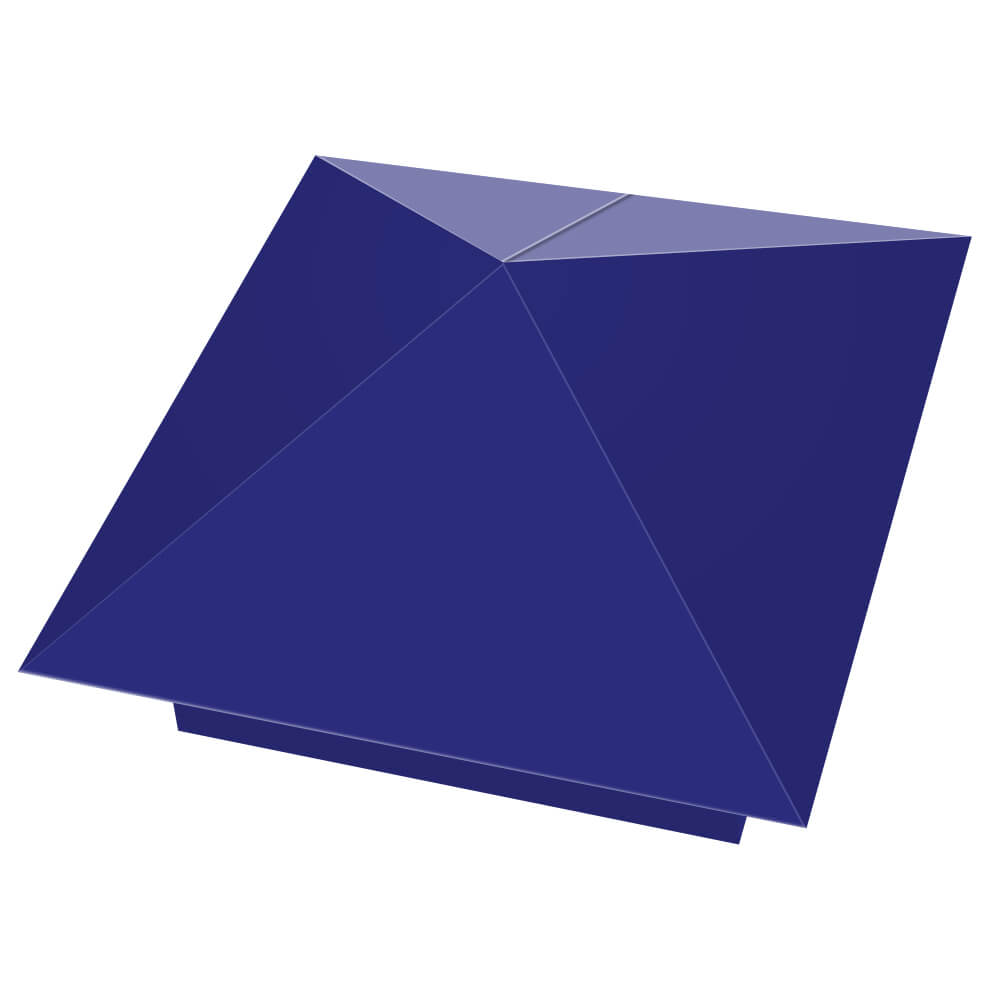 Колпак металлический 400х400мм RAL5002 Синий Ультрамарин заборный Соликамск фото