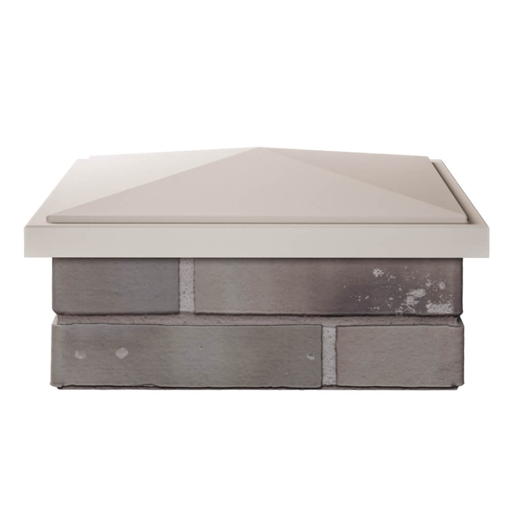 Колпак Zking БонаМоно Бежевый на столб 1.5х1.5 кирпича (385х385, 400х400мм) Соликамск фото