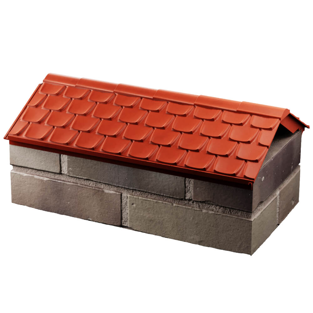 Парапет Zking Эльбрус Красный с посадкой на 1 кирпич (255мм) в Соликамске фото