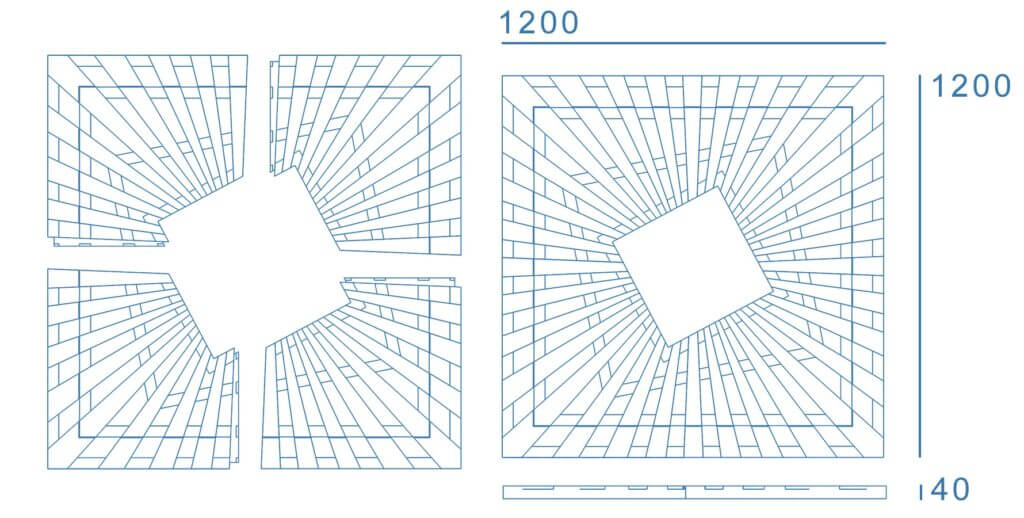 Приствольная решетка для дерева ZKING ATMOSPHERE 1.2х1.2м Коричневая в Соликамске фото