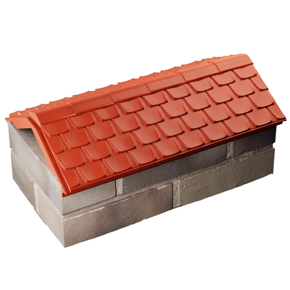 Парапет Zking Эльбрус Красный с посадкой на 1 кирпич (255мм) в Соликамске фото