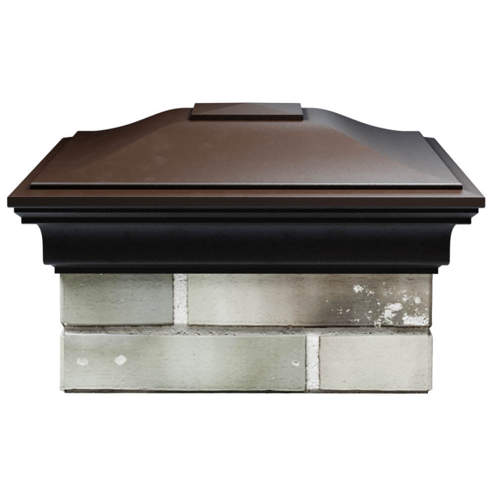 Колпак Zking Монблан Коричневый на столб 1.5х1.5 кирпича (385х385мм) Соликамск фото