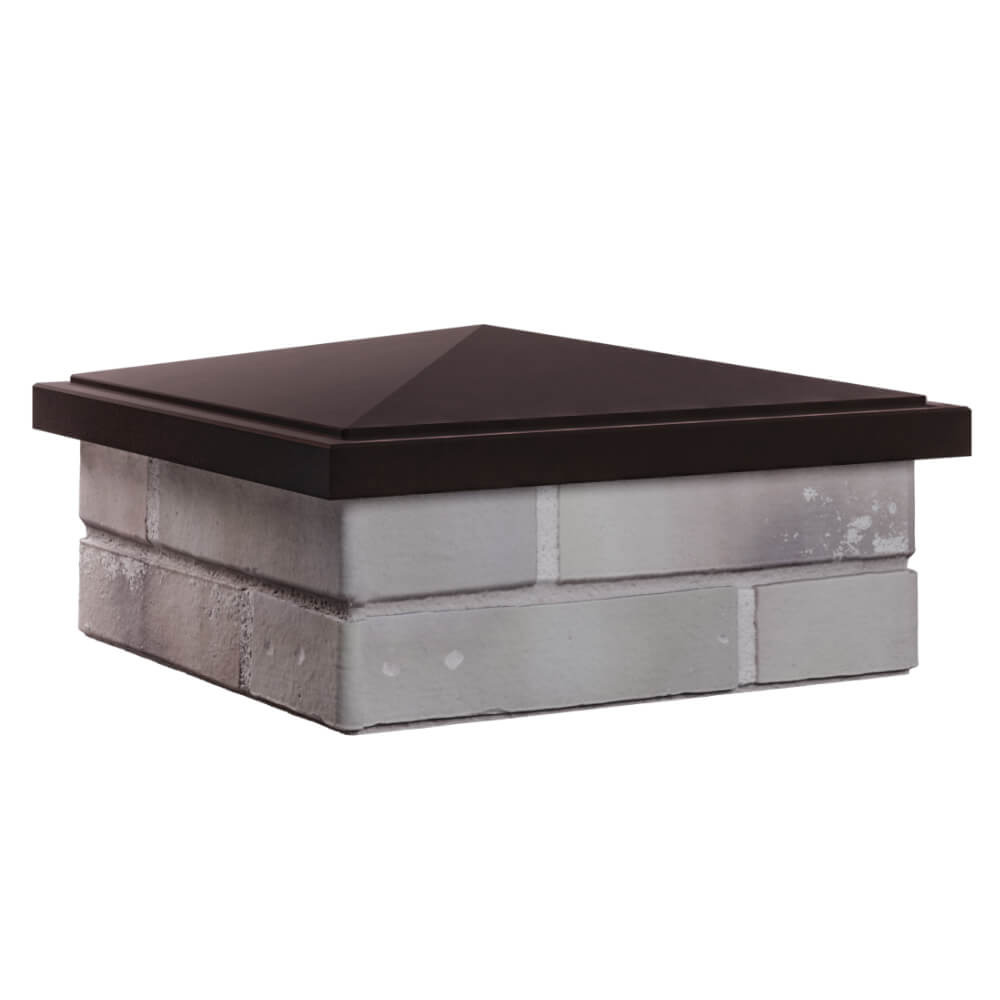 Колпак Zking БонаМоно Коричневый на столб 1.5х1.5 кирпича (385х385, 400х400мм) в Соликамске фото