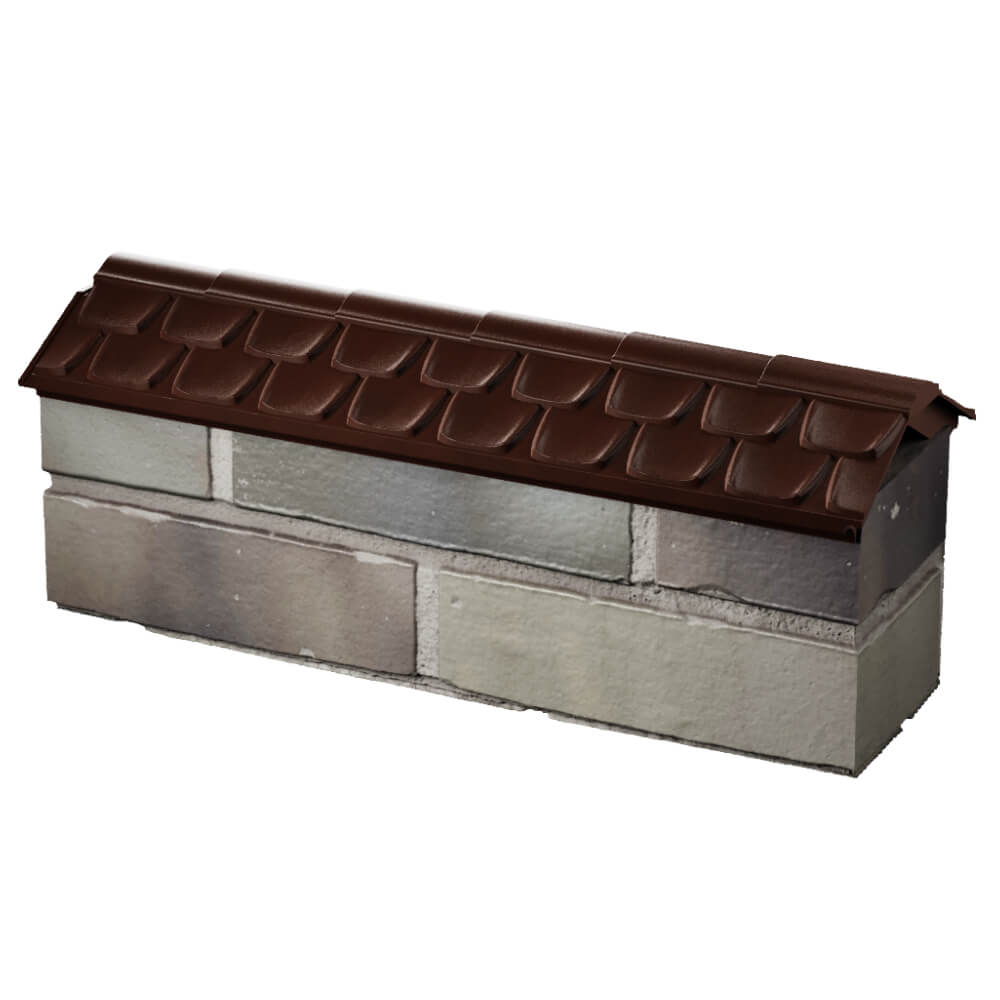 Парапет Zking Эльбрус Коричневый с посадкой на 0.5 кирпича (130мм) в Соликамске фото