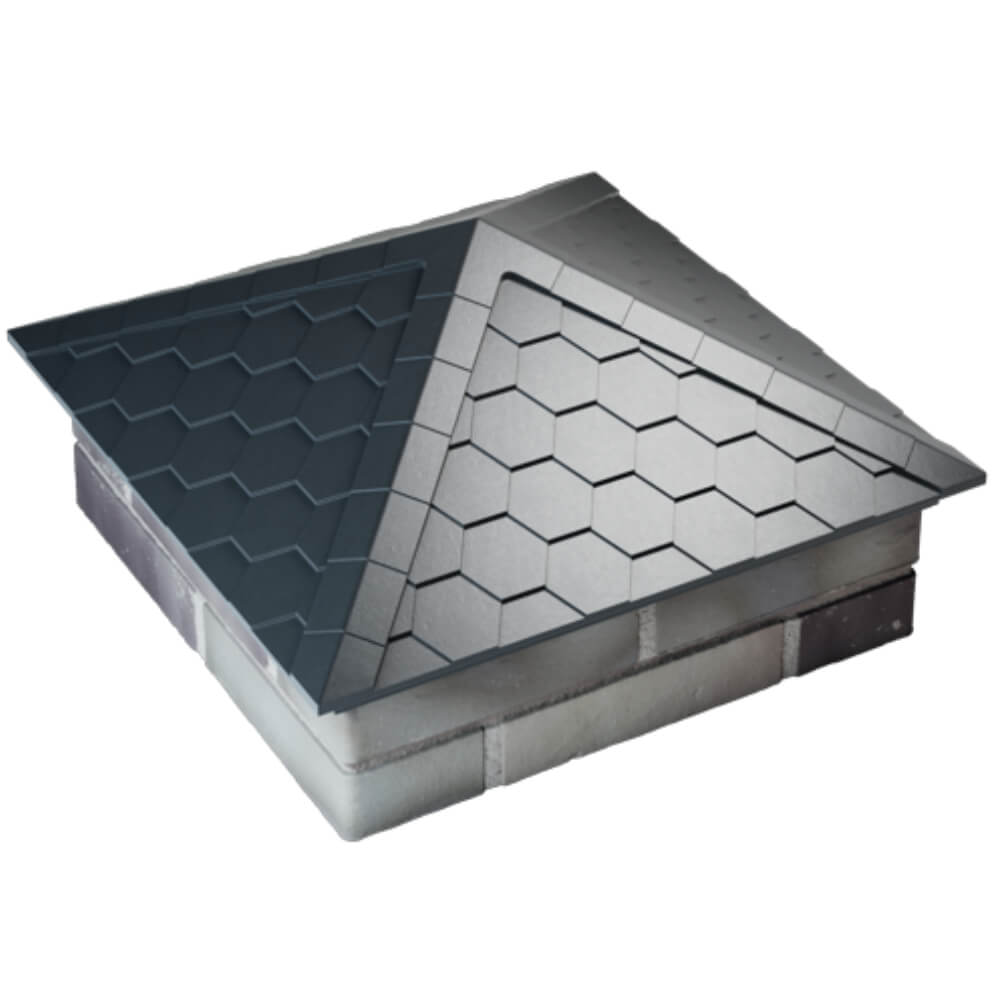 Колпак Zking Эверест Серый на столб 2х2 кирпича (535х535мм) Соликамск фото