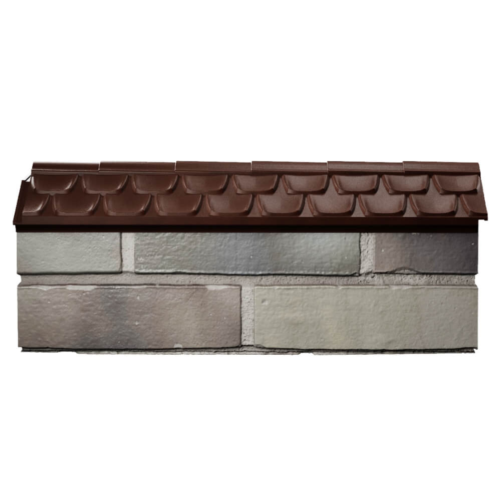Парапет Zking Эльбрус Коричневый с посадкой на 0.5 кирпича (130мм) в Соликамске фото