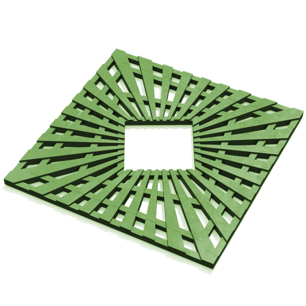 Приствольная решетка для дерева ZKING ATMOSPHERE 1.2х1.2м Зеленая в Соликамске фото