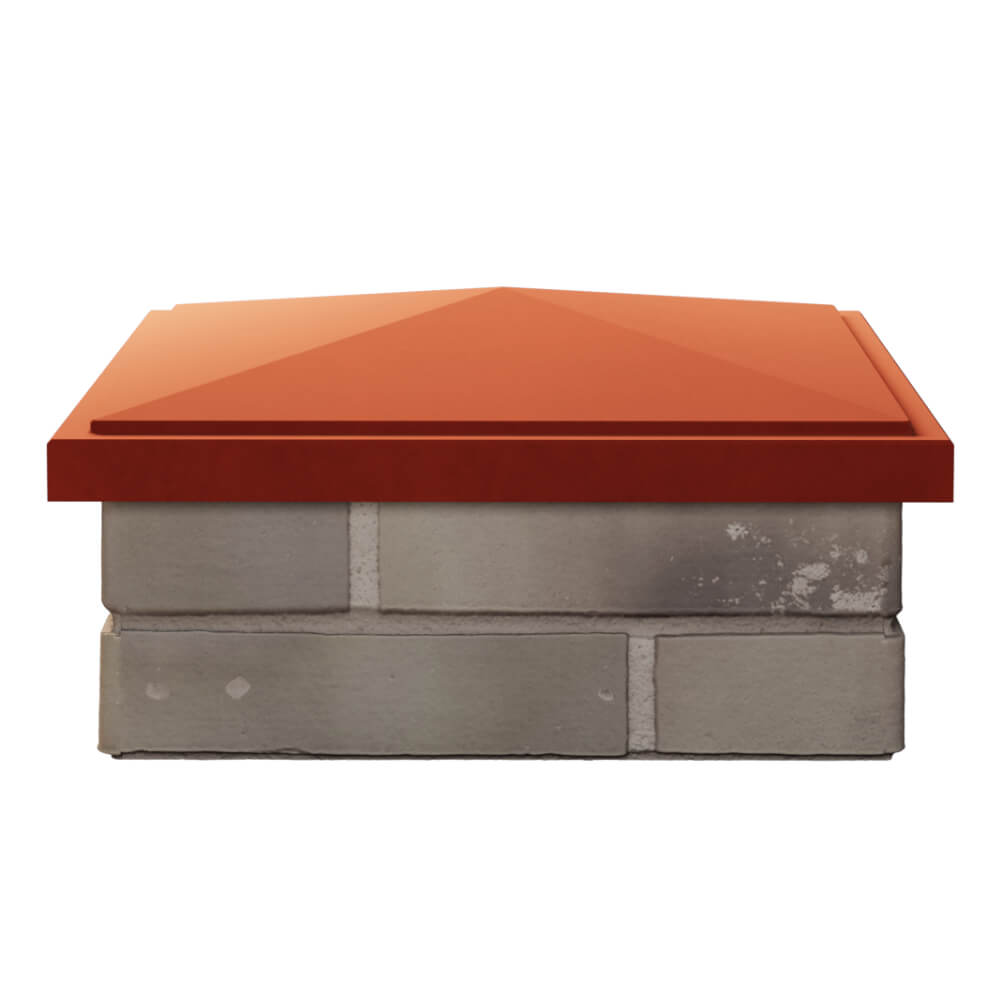 Колпак Zking БонаМоно Красный на столб 1.5х1.5 кирпича (385х385, 400х400мм) Соликамск фото