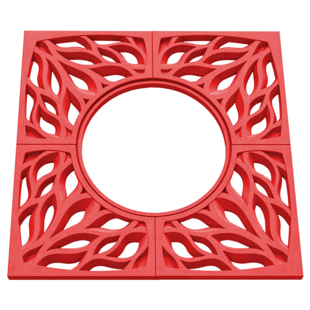 Приствольная решетка для дерева ZKING CRUST 1.2х1.2м Красная в Соликамске фото