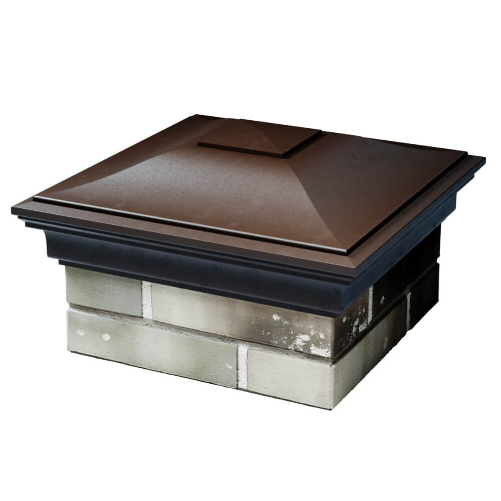 Колпак Zking Монблан Коричневый на столб 1.5х1.5 кирпича (385х385мм) в Соликамске фото