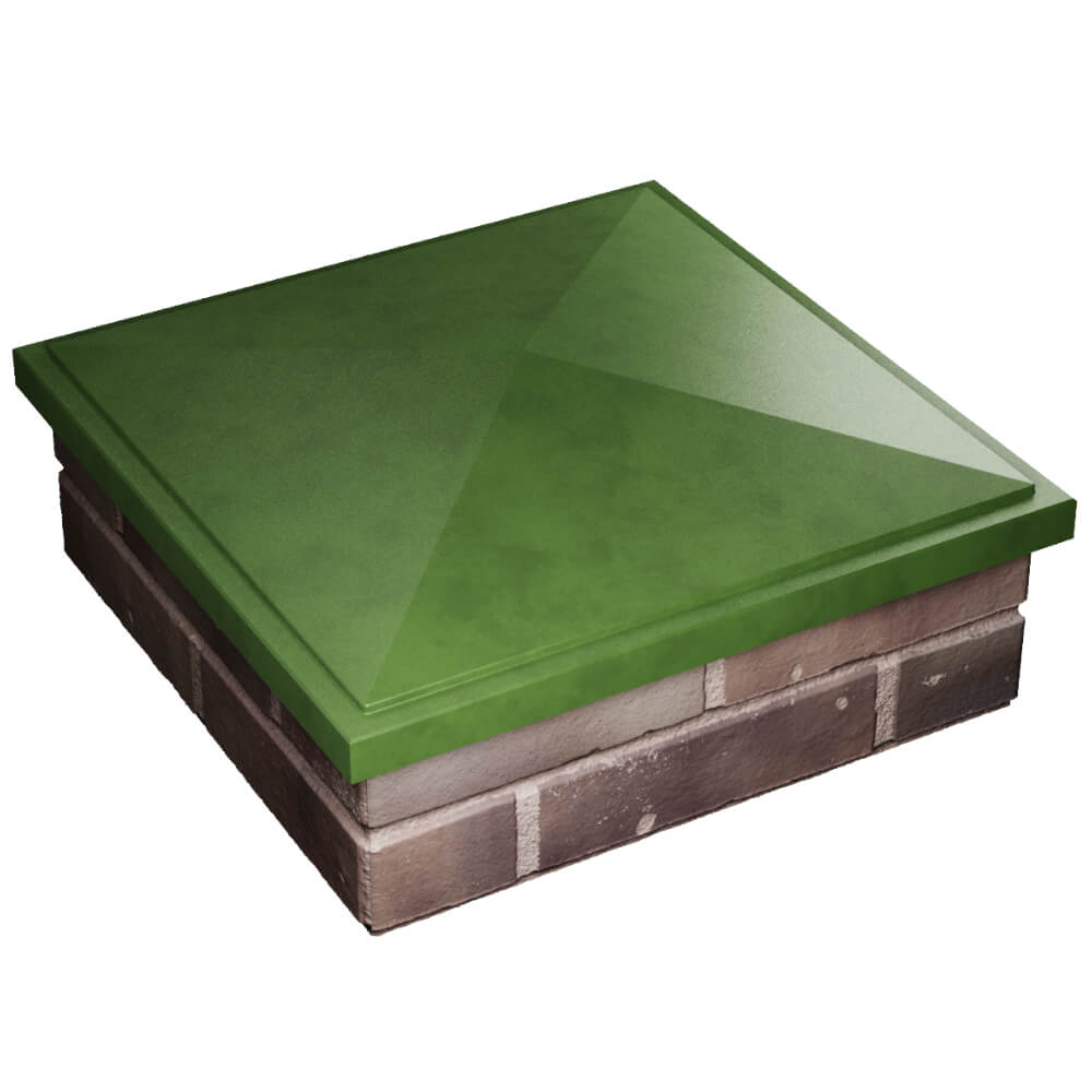 Колпак Zking БонаМоно Зеленый на столб 2х2 кирпича (515х515, 530х530мм) в Соликамске фото