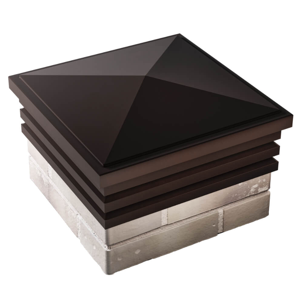 Колпак Zking Бона ХайТек Коричневый на столб 1.5х1.5 кирпича (385х385мм) в Соликамске фото