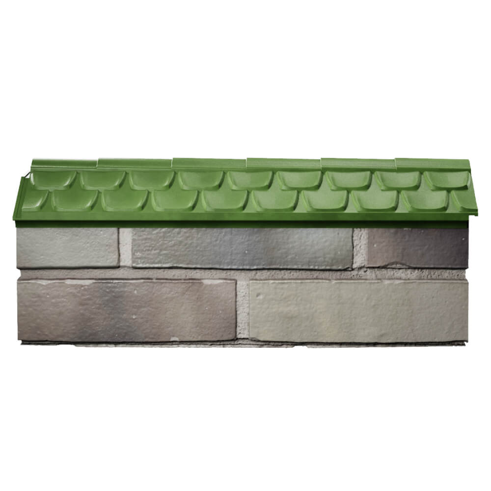 Парапет Zking Эльбрус Зеленый с посадкой на 0.5 кирпича (130мм) в Соликамске фото