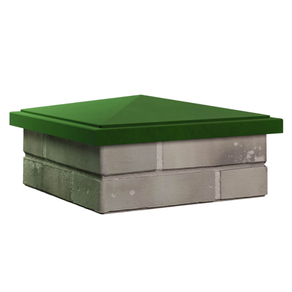 Колпак Zking БонаМоно Зеленый на столб 1.5х1.5 кирпича (385х385, 400х400мм) в Соликамске фото