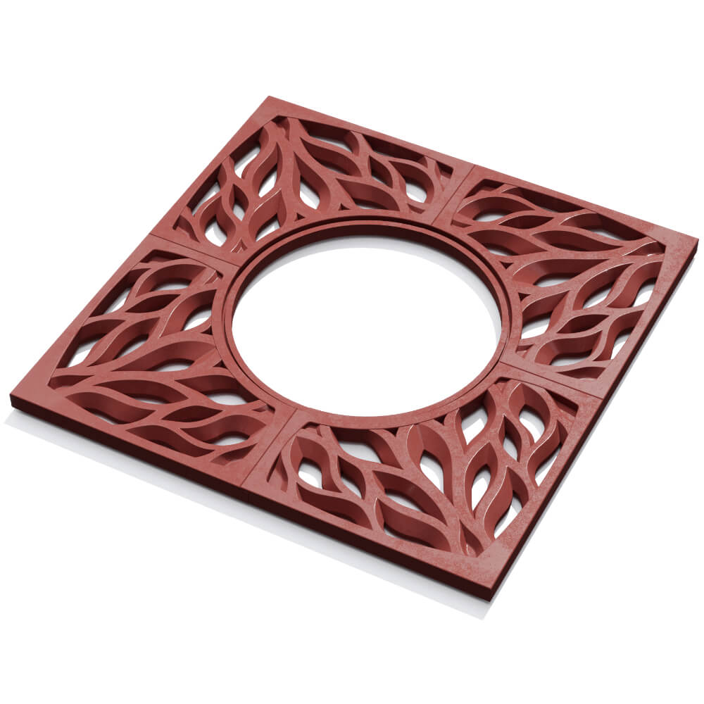 Приствольная решетка для дерева ZKING CRUST 1.2х1.2м Красная в Соликамске фото