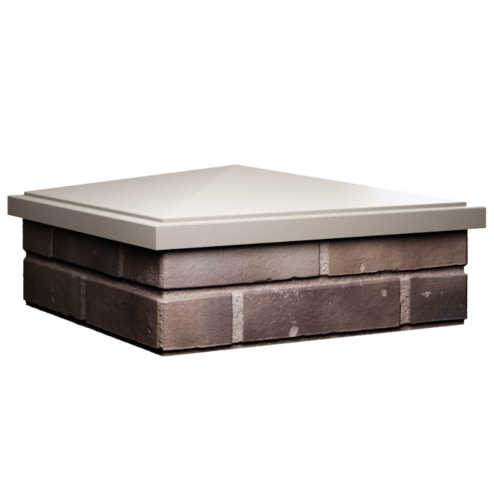 Колпак Zking БонаМоно Бежевый на столб 2х2 кирпича (515х515, 530х530мм) в Соликамске фото