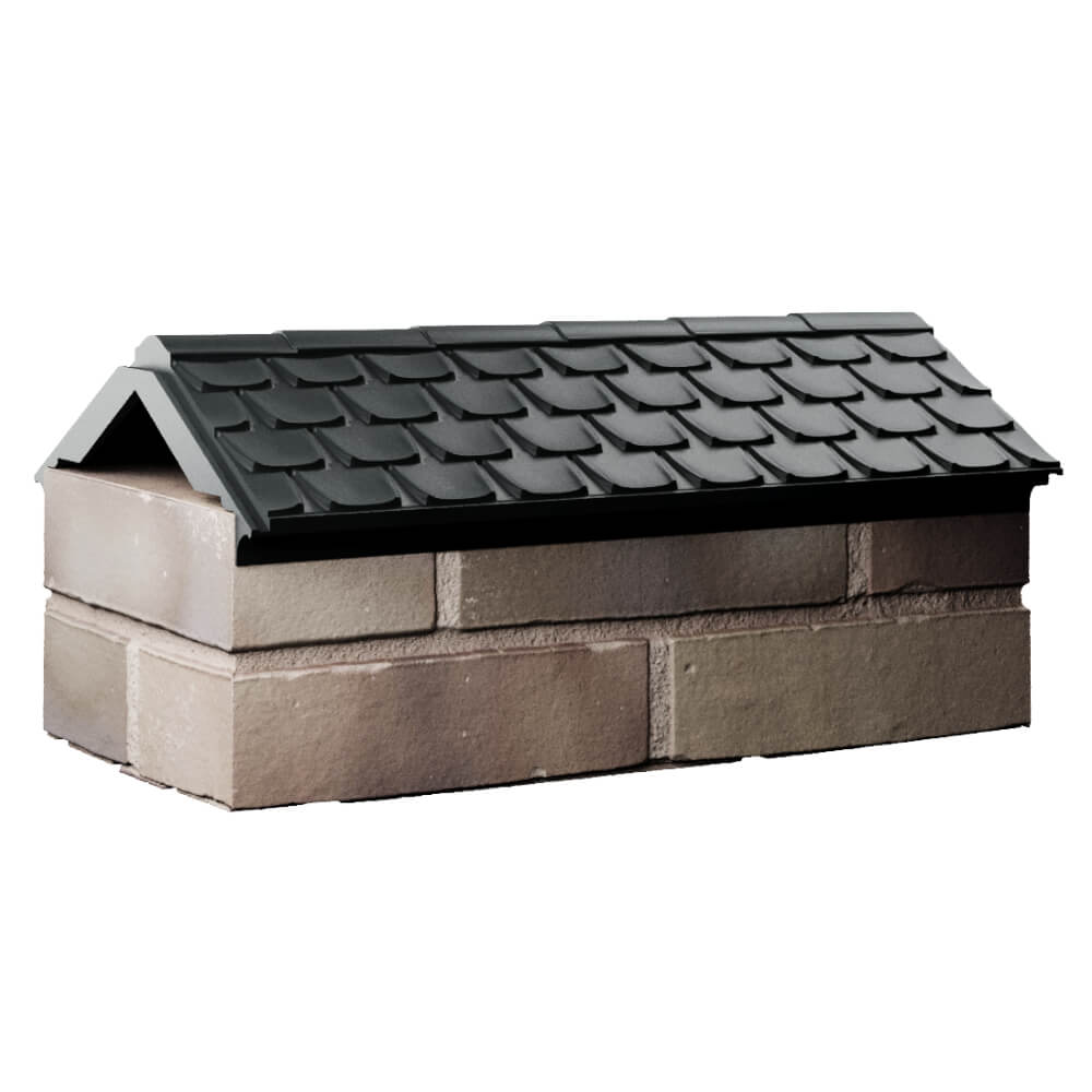 Парапет Zking Эльбрус Черный с посадкой на 1 кирпич (255мм) Соликамск фото