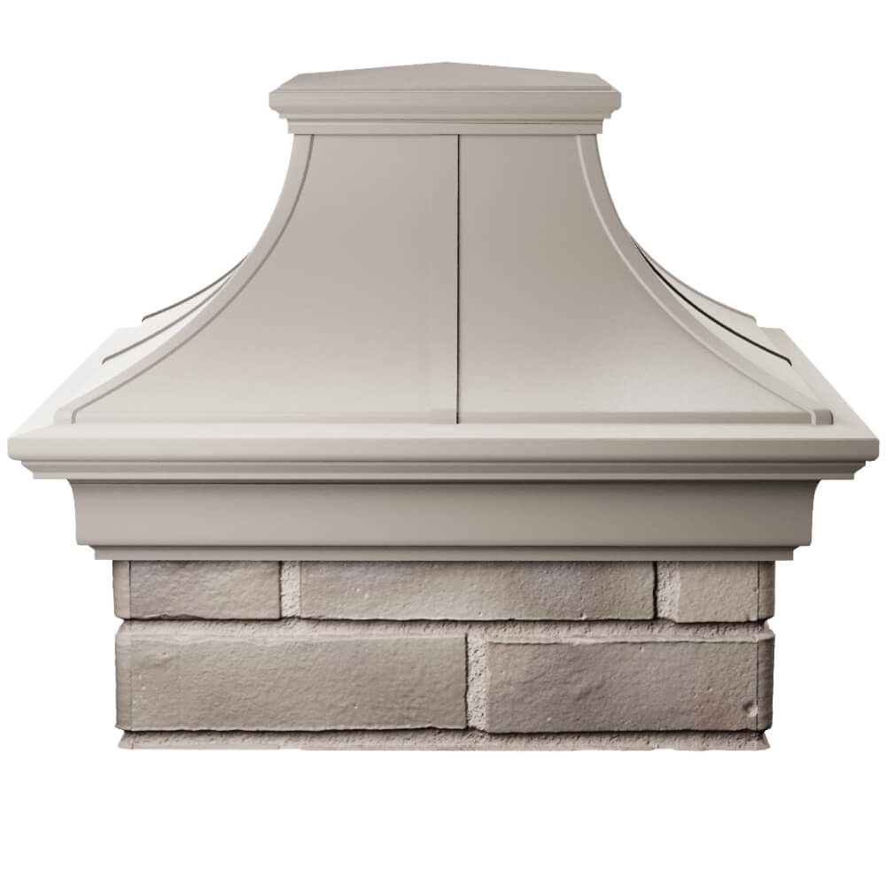 Колпак Zking Монблан Премиум Бежевый на столб 1.5х1.5 кирпича (385х385мм) Соликамск фото