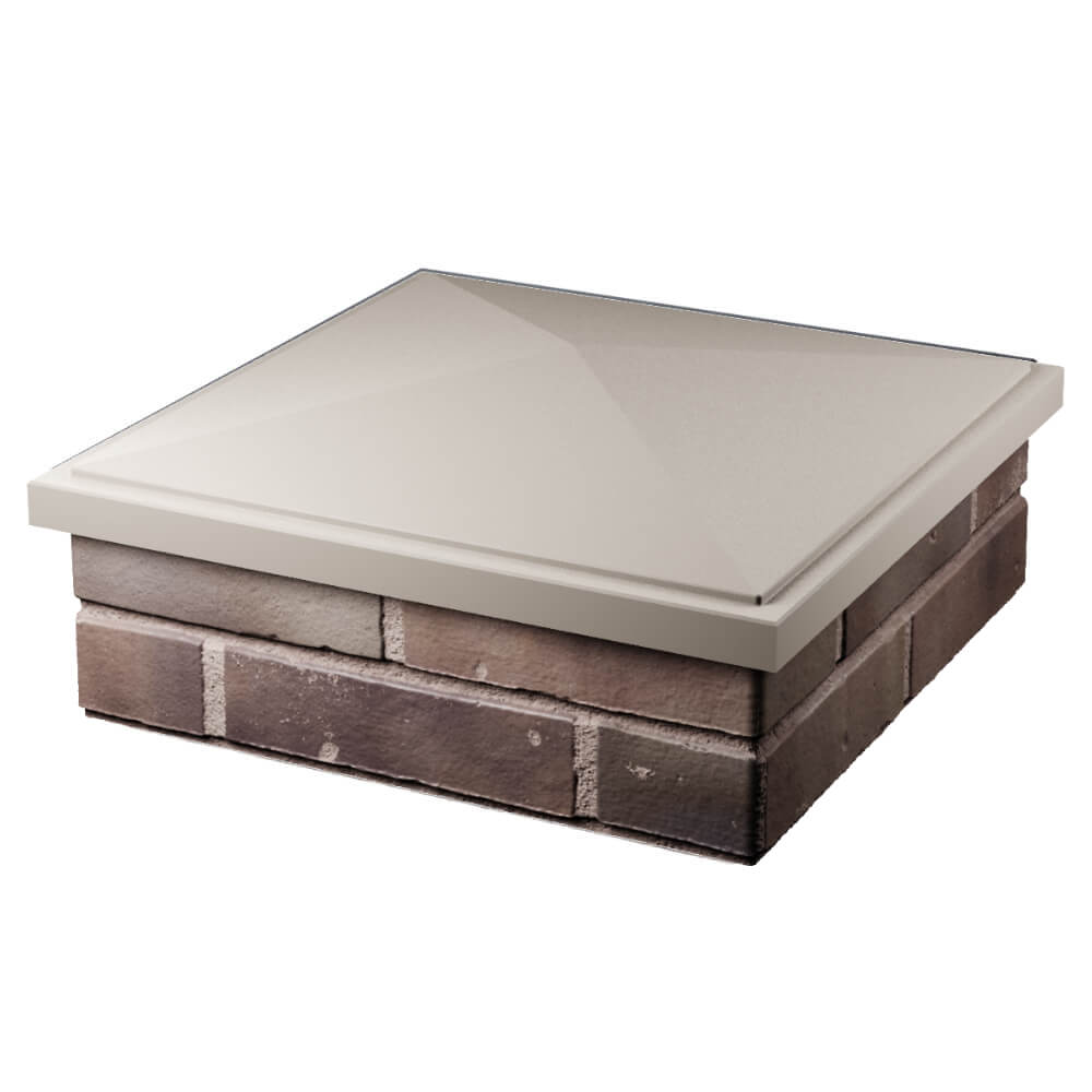 Колпак Zking БонаМоно Бежевый на столб 2х2 кирпича (515х515, 530х530мм) в Соликамске фото