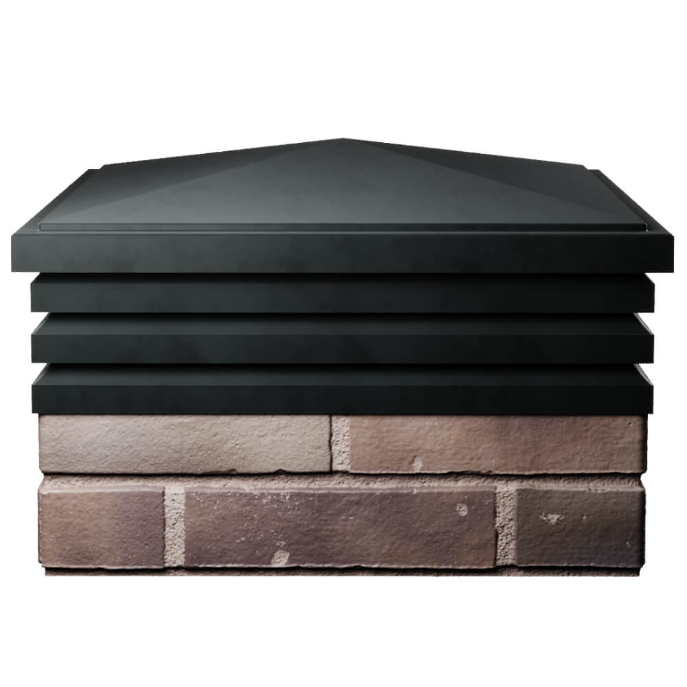 Колпак Zking Бона ХайТек Черный на столб 2х2 кирпича (513х513мм) Соликамск фото