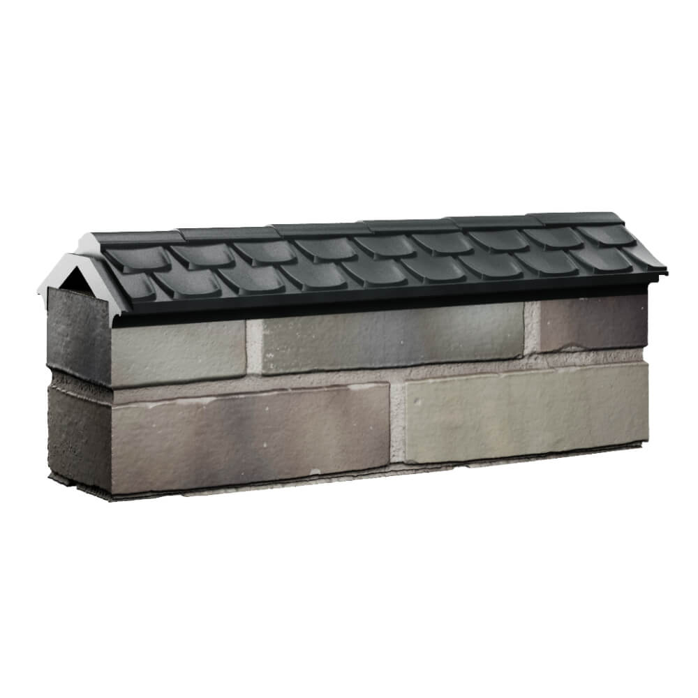Парапет Zking Эльбрус Черный с посадкой на 0.5 кирпича (130мм) Соликамск фото
