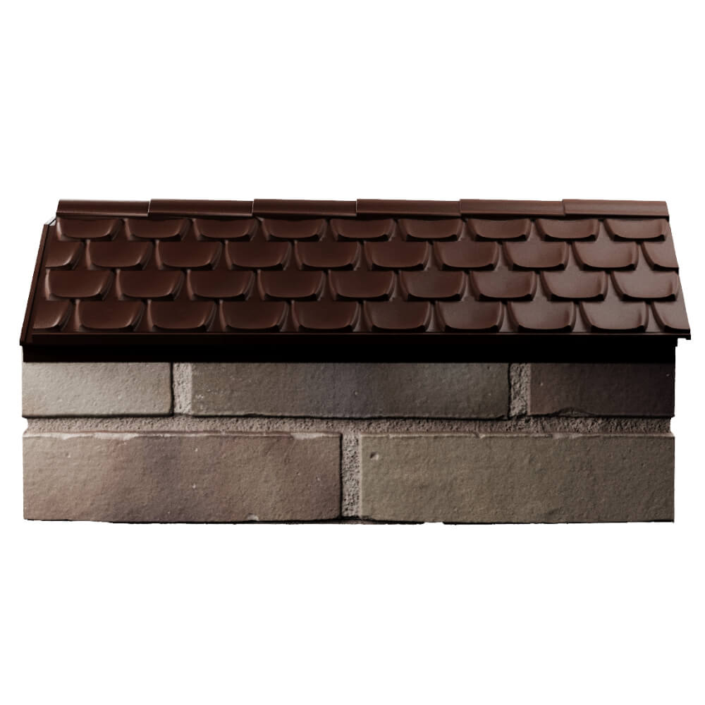 Парапет Zking Эльбрус Коричневый с посадкой на 1 кирпич (255мм) в Соликамске фото