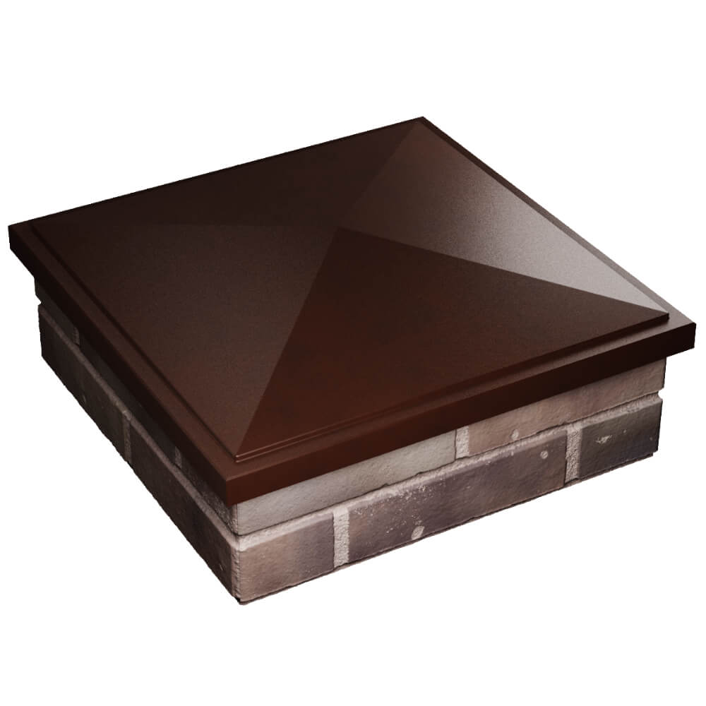 Колпак Zking БонаМоно Коричневый на столб 2х2 кирпича (515х515, 530х530мм) в Соликамске фото