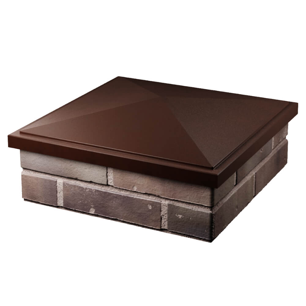 Колпак Zking БонаМоно Коричневый на столб 2х2 кирпича (515х515, 530х530мм) в Соликамске фото