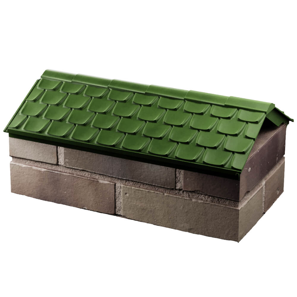 Парапет Zking Эльбрус Зеленый с посадкой на 1 кирпич (255мм) в Соликамске фото