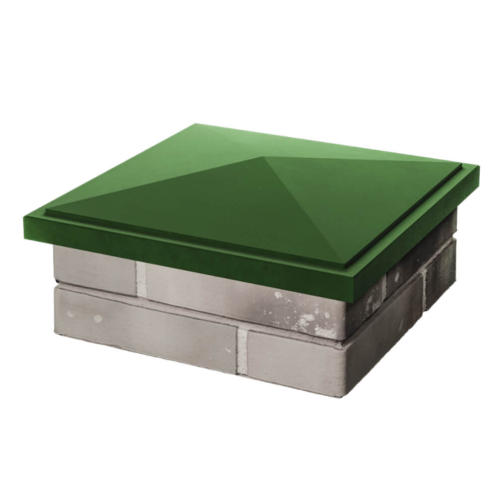 Колпак Zking БонаМоно Зеленый на столб 1.5х1.5 кирпича (385х385, 400х400мм) в Соликамске фото