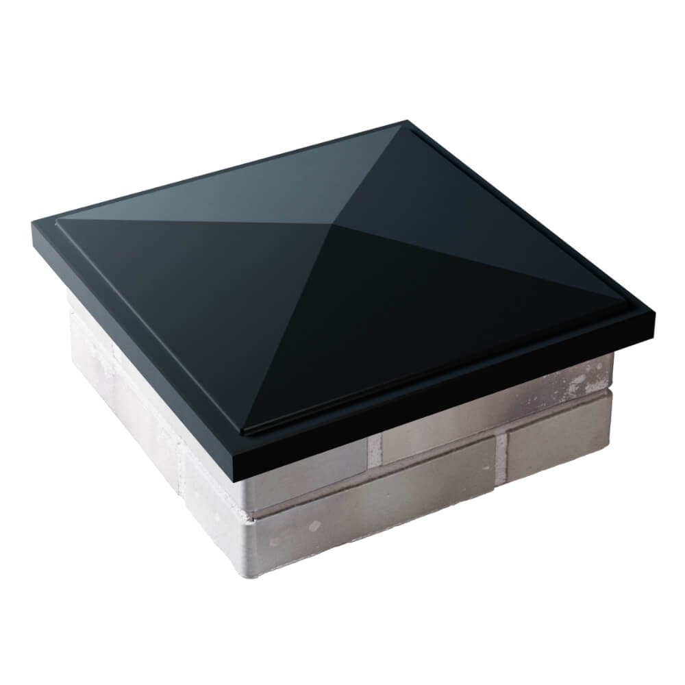 Колпак Zking БонаМоно Черный на столб 1.5х1.5 кирпича (385х385, 400х400мм) в Соликамске фото