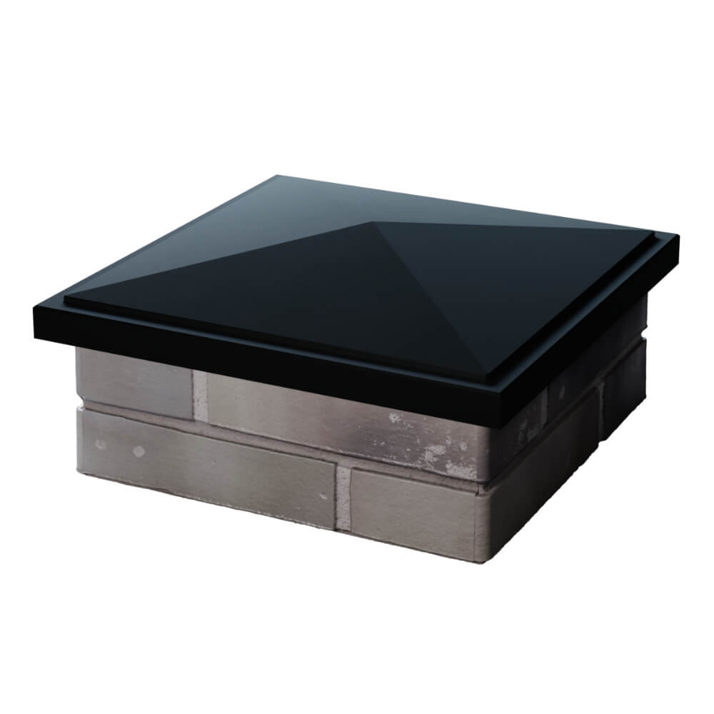 Колпак Zking БонаМоно Черный на столб 1.5х1.5 кирпича (385х385, 400х400мм) в Соликамске фото