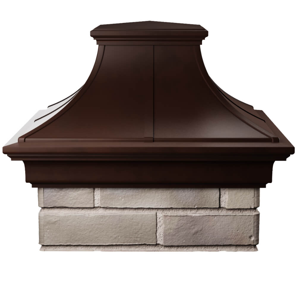 Колпак Zking Монблан Премиум Коричневый на столб 1.5х1.5 кирпича (385х385мм) Соликамск фото