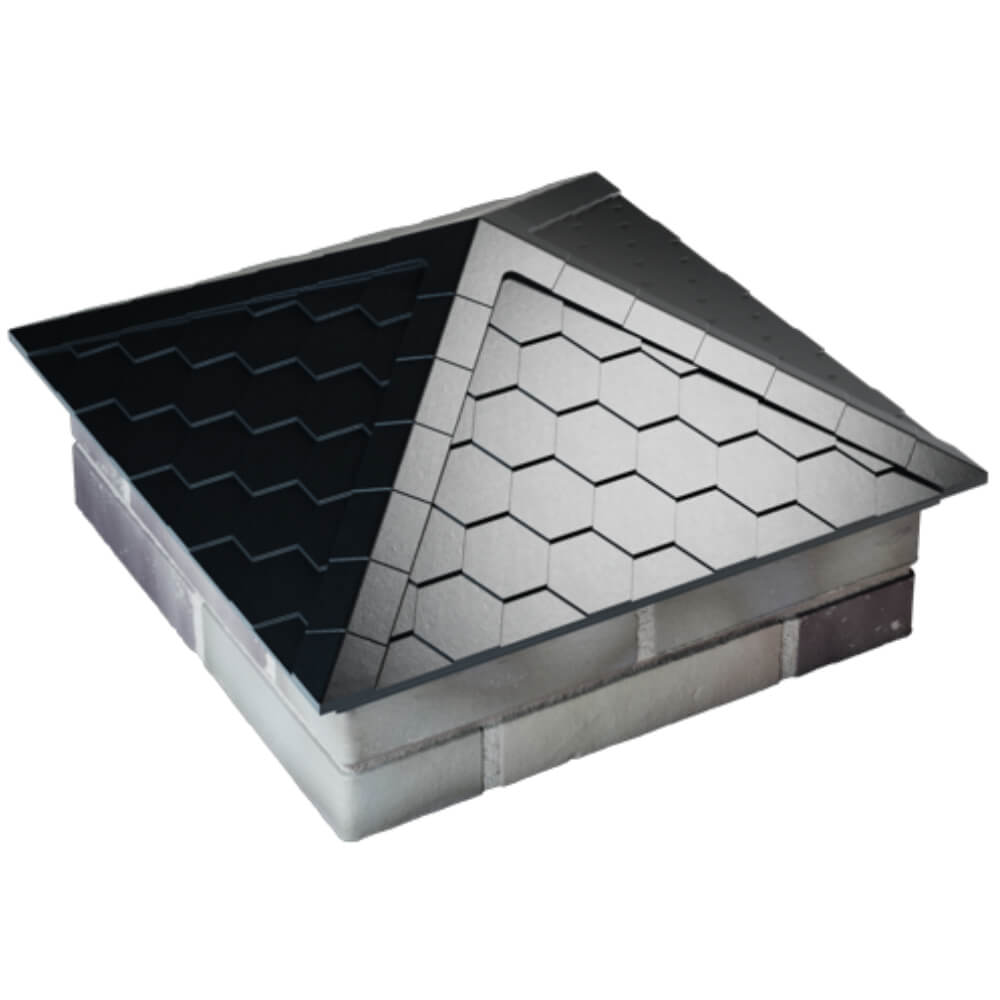 Колпак Zking Эверест Черный на столб 2х2 кирпича (535х535мм) Соликамск фото