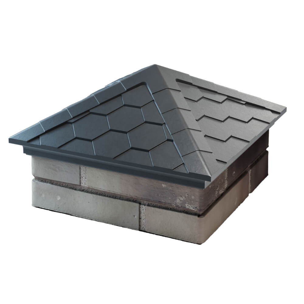 Колпак Zking Эверест Серый на столб 1.5х1.5 кирпича (390х390мм) в Соликамске фото