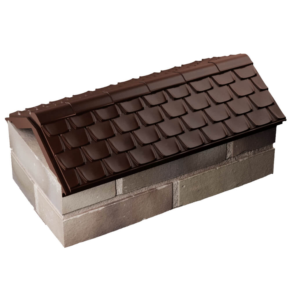 Парапет Zking Эльбрус Коричневый с посадкой на 1 кирпич (255мм) в Соликамске фото
