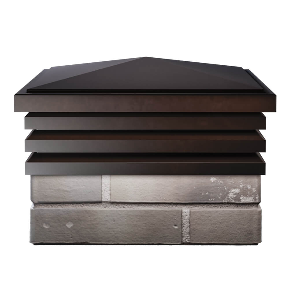 Колпак Zking Бона ХайТек Коричневый на столб 1.5х1.5 кирпича (385х385мм) Соликамск фото