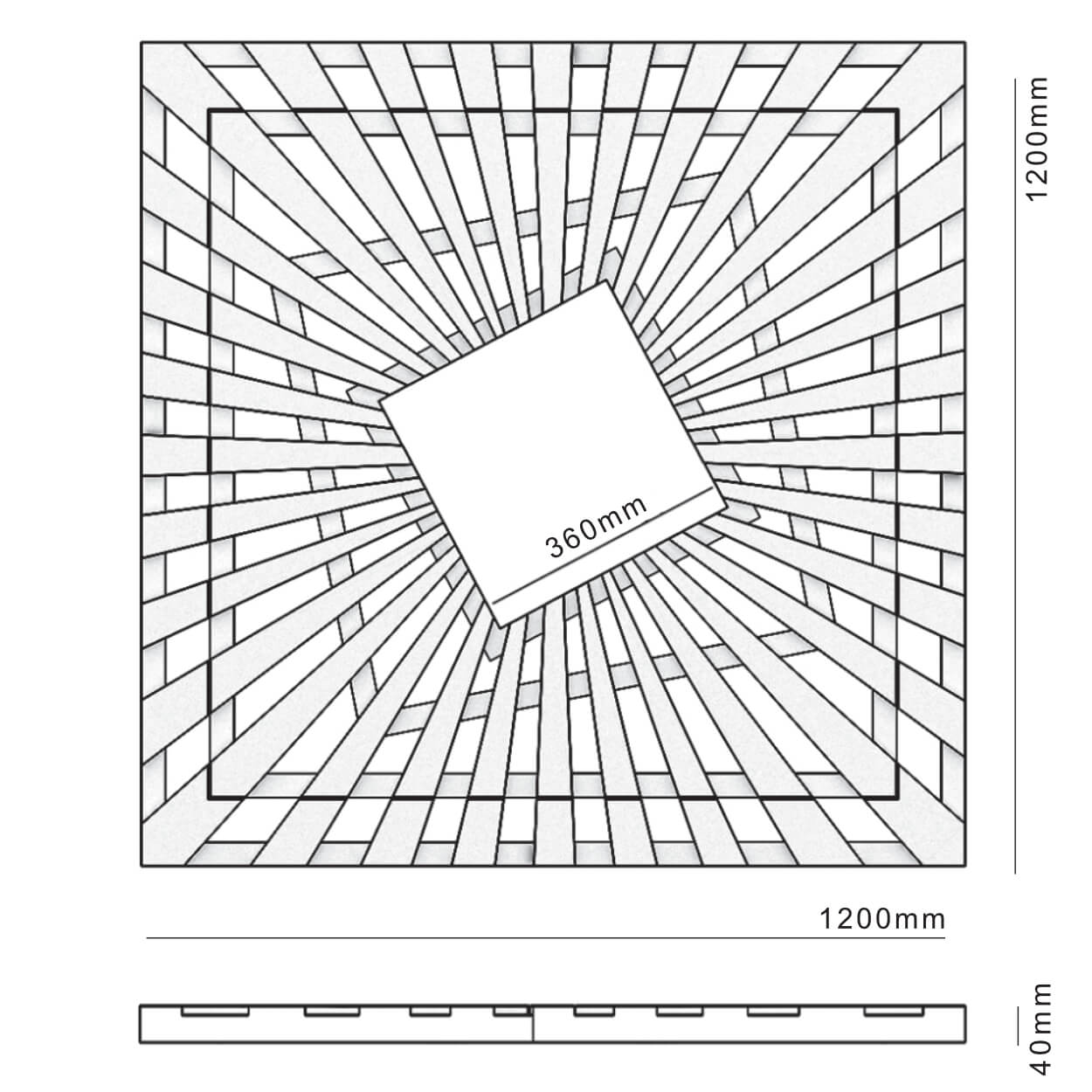 Приствольная решетка для дерева ZKING ATMOSPHERE 1.2х1.2м Черная в Соликамске фото