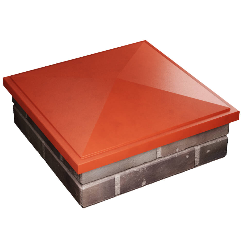 Колпак Zking БонаМоно Красный на столб 2х2 кирпича (515х515, 530х530мм) в Соликамске фото